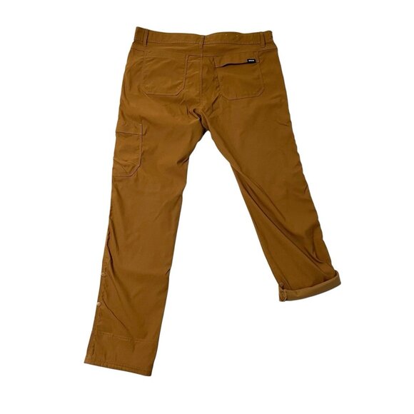 prAna Convertible Stretch Vented Cargo Straight Water Repellent Pant Brown 38x34 - Picture 10 of 14